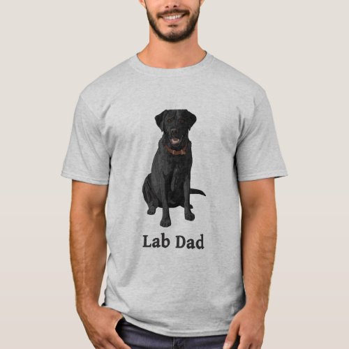 Lab Dad Black Labrador Retriever T_Shirt