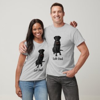 Lab Dad Black Labrador Retriever T-Shirt