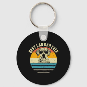 Lab Dad Ever Labrador Dad Vintage Gift Keychain