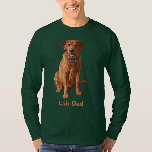 Lab Dad Fox Red Yellow Labrador Retriever Dog T-Shirt (Front)