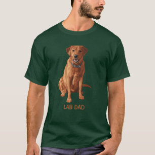 Lab Dad Fox Red Yellow Labrador Retriever Dog T-Shirt