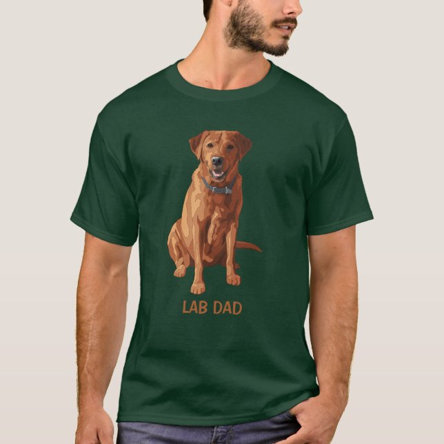 Lab Dad Fox Red Yellow Labrador Retriever Dog T-Shirt (Front)