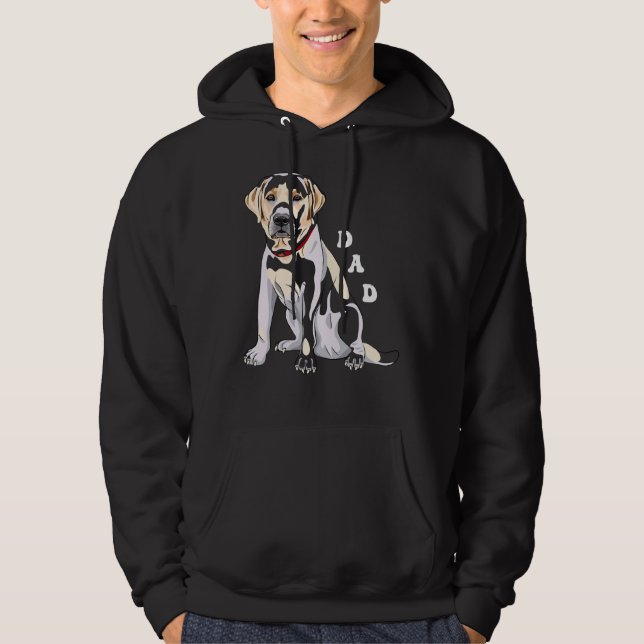 Lab Dad Fox Yellow Labrador Retriever Hoodie (Front)