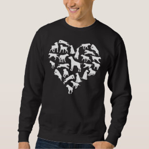 Lab Dad Mom Heart Fox Yellow Labrador Retriever Sweatshirt