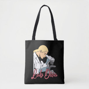Lab Diva Chemist Laboratory Technician Science Tote Bag