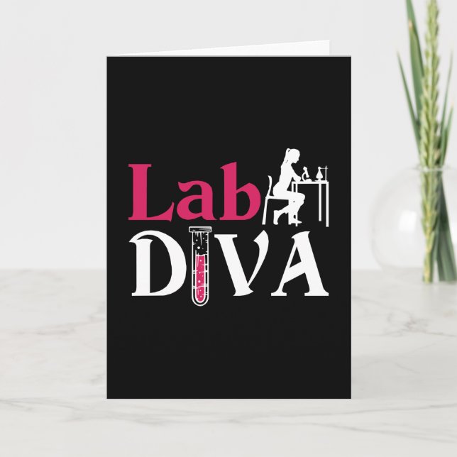 Lab Diva Lab Tech Chemist Laboratory Technician Card (Front)