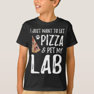 Lab Dog Lover Pizza Labrador Dog Mom Gift T-Shirt