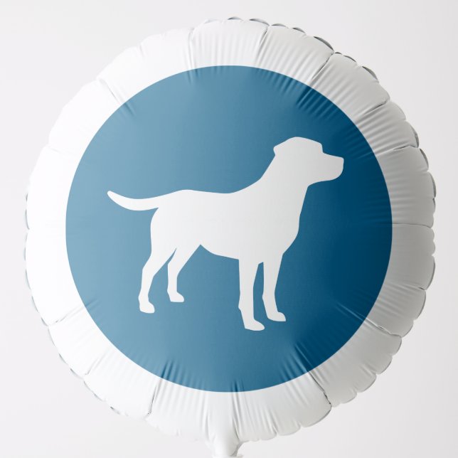 Lab Dog Puppy Baby Shower Silhouette Balloon (Front)