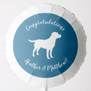 Lab Dog Puppy Baby Shower Silhouette Balloon