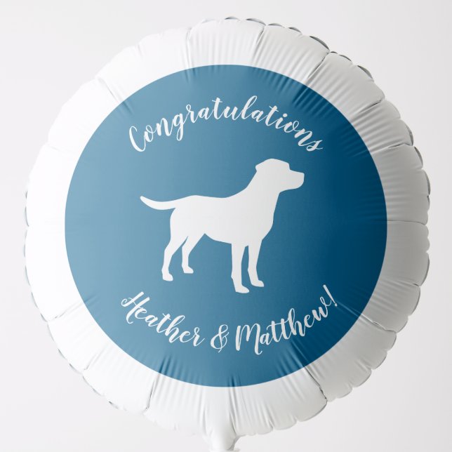 Lab Dog Puppy Baby Shower Silhouette Balloon (Front)