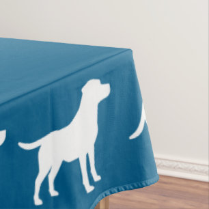 Lab Dog Puppy Baby Shower Silhouette Tablecloth