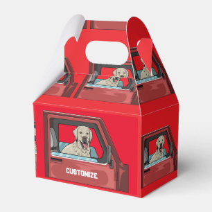 Lab Dog Riding Shotgun Thunder_Cove Favor Boxes