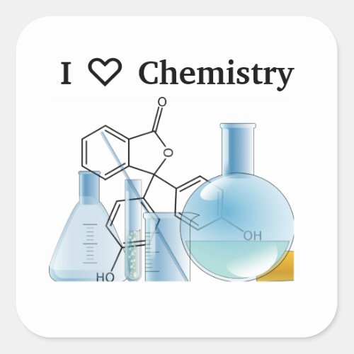 Lab Equipment Chemistry Square Sticker