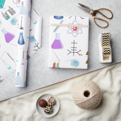Lab Equipment Chemistry Wrapping Paper