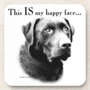 Lab Happy Face Beverage Coaster