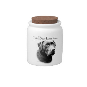 Lab Happy Face Candy Jar