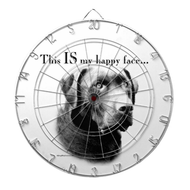 Lab Happy Face Dartboard (Front)