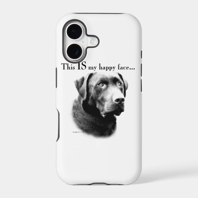 Lab Happy Face Iphone Case (Back)