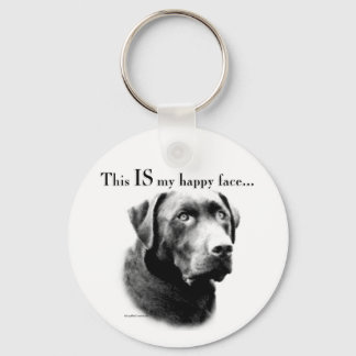 Lab Happy Face Keychain