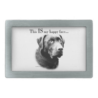 Lab Happy Face Rectangular Belt Buckle