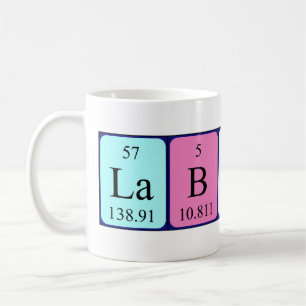 Lab Hero periodic table name mug