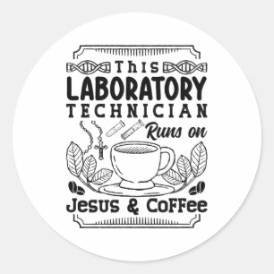 Lab Laboratory Technician Chemist Lab Tech Classic Round Sticker