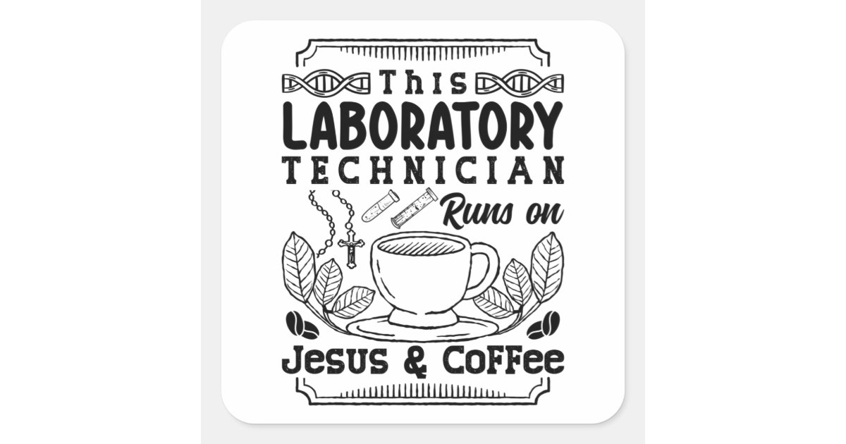 Lab Laboratory Technician Chemist Lab Tech Square Sticker Zazzle