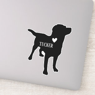 Lab Labrador  Breed Silhouette Custom Name Sticker