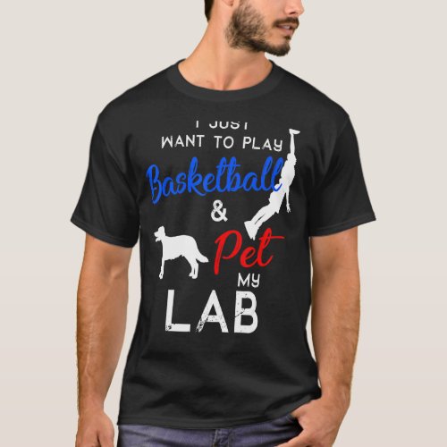 Lab Labrador Funny Basketball Dog Owner  Xmas T_Shirt
