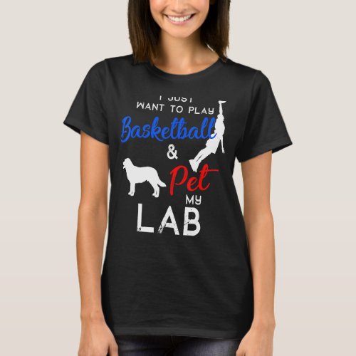 Lab Labrador Funny Basketball Dog Owner  Xmas T_Shirt