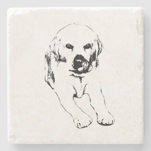 Lab lick coaster, merry neat stone coaster
