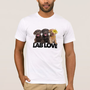 Lab Love labrador retriever chocolate black yellow T-Shirt