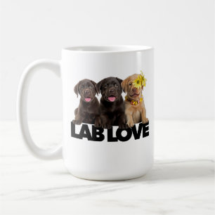 Lab Love labrador retriever chocolate yellow black Coffee Mug