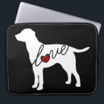 Lab Love Laptop Sleeve<br><div class="desc">A great gift for any dog lover! This silhouette simply reads, "love" and is available on stickers, t-shirts, mugs, pillows, wall art, baby gifts, office products and more! If you are looking for a different breed please check my "dog love" category for more options. Click "customize" to change the style,...</div>