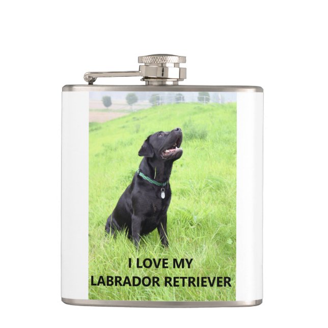 lab love w pic flask (Front)