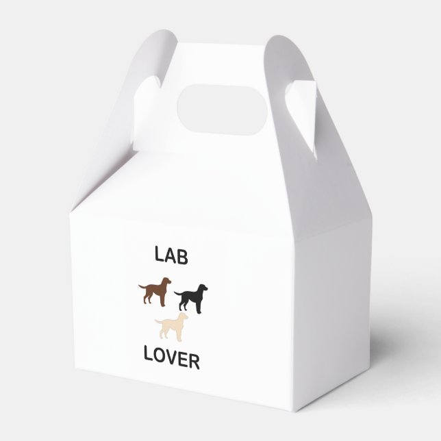 Lab Lover all colors silhouettes Favor Boxes (Front Side)