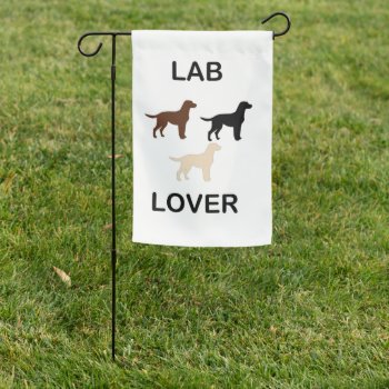 Lab Lover All Colors Silhouettes Garden Flag by BreakoutTees at Zazzle