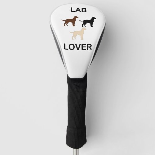 Lab Lover all colors silhouettes Golf Head Cover