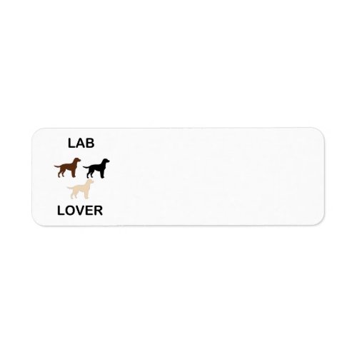 Lab Lover all colors silhouettes Label