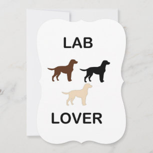 Lab Lover all colors silhouettes Note Card