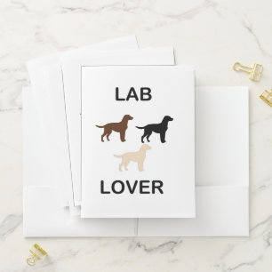 Lab Lover all colors silhouettes Pocket Folder