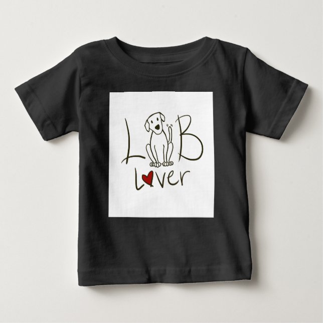 Lab Lover Baby 3/4 Sleeve Raglan Shirt (Front)
