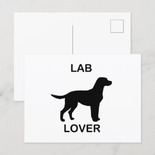 lab lover postcard