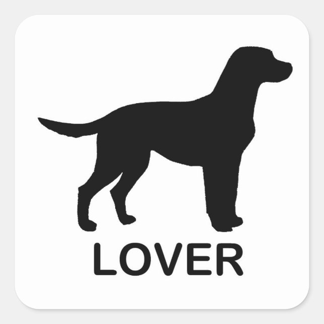 lab lover square sticker (Front)