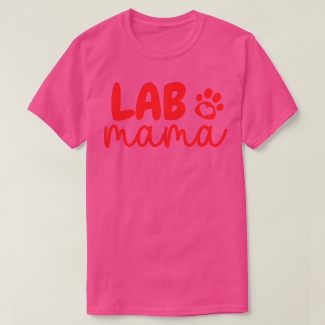 Lab Mama Paw 7 T-Shirt (Design Front)