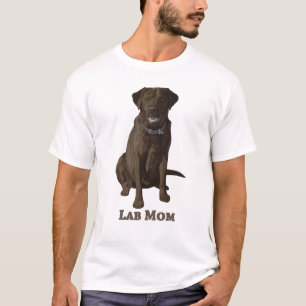 Lab Mom Chocolate Brown Labrador Retriever Dog Lov T-Shirt