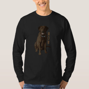 Lab Mom Chocolate Labrador Retriever Dog Lover Gif T-Shirt