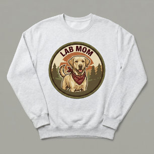 Lab Mom Crewneck Sweatshirt Dog Mom Gift For Her