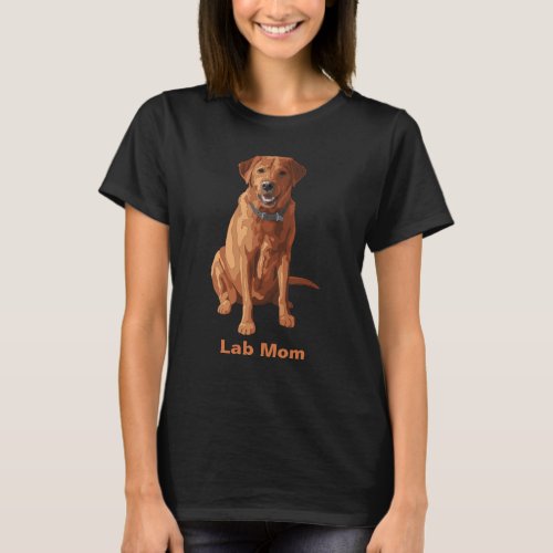 Lab Mom Fox Red Yellow Labrador Retriever Dog T_Shirt