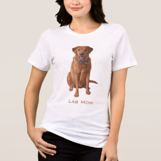 Lab Mom Fox Red Yellow Labrador Retriever Dog Tri-Blend Shirt